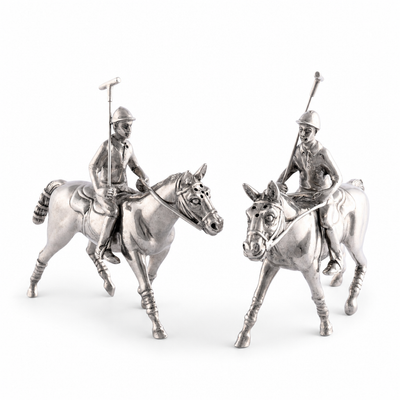 Pewter Polo Player Salt & Pepper Set