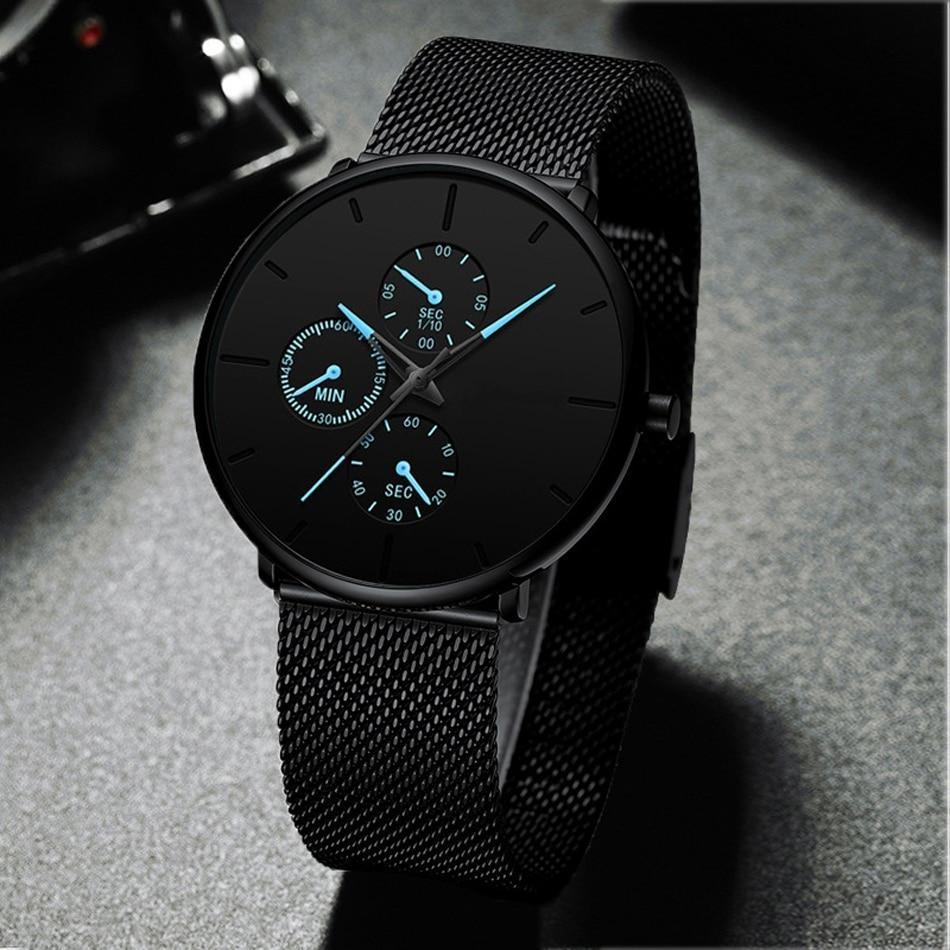 Relogio Masculino Unisex Woman and Men Quartz Watch In Casual Slim Mesh Style Designer Sport Watch