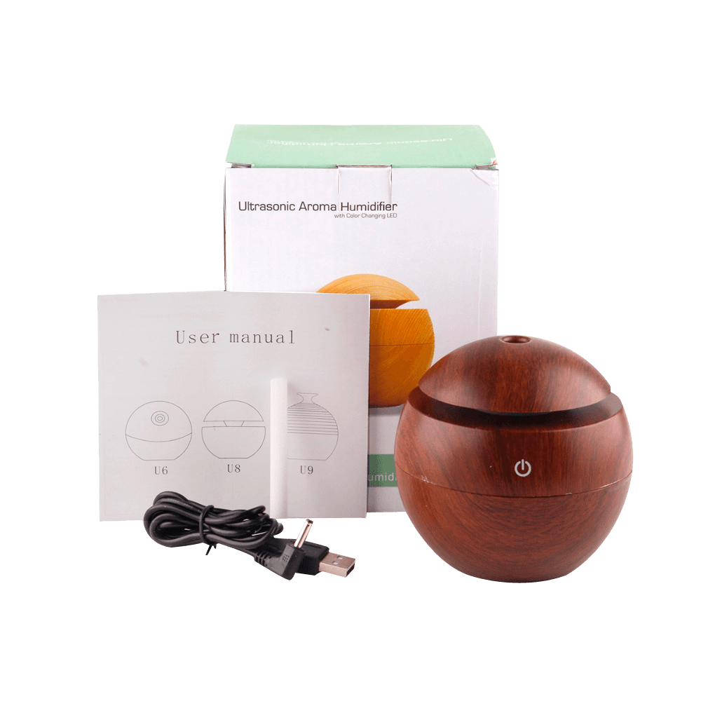 130ML USB Aroma Diffuser Ultrasonic Cool Mist Humidifier Air 7 Color Change LED Night Light For Office Home