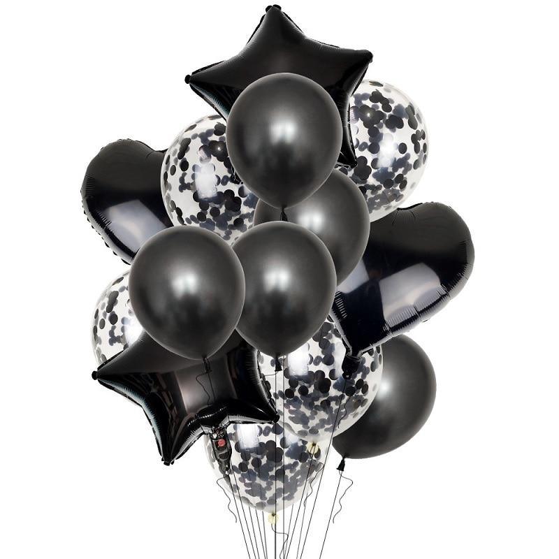 14Pcs Multi Confetti Balloons For Happy Birthday Party Balloons In Several Luxury Variant Helium Ballons For Celebrations for Boy Girls and Babies party