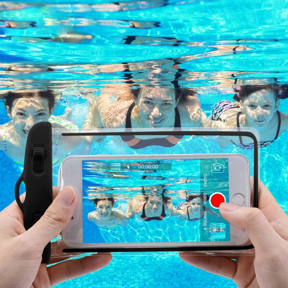 Water Proof Cases For iPhone 12 Cover Pouch Cases For iPhone XS MAX 8 7 6 s Plus Universal Waterproof Case Universal Waterproof Cell Phone Bag/Holder for iPhone Case & Strap