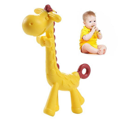 Unique Cute Cartoon Giraffe Shape Baby Teether Silicone Teething Toy New Hanging Toy For Baby Activity