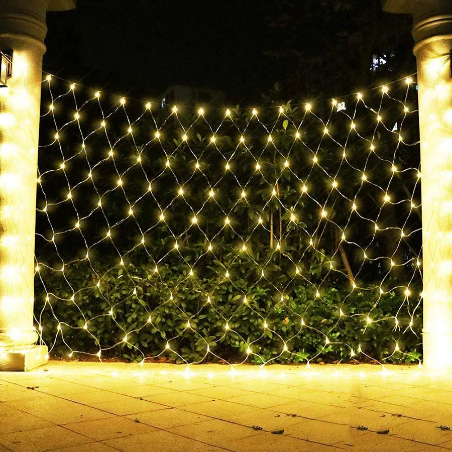 1.5*1.5M 3x2M 10x1M 6X4M Christmas Net Light Outdoor LED Net Mesh String Light Garden Holiday Party Wedding Fairy Light Garland