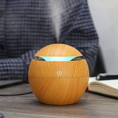 130ML USB Aroma Diffuser Ultrasonic Cool Mist Humidifier Air 7 Color Change LED Night Light For Office Home