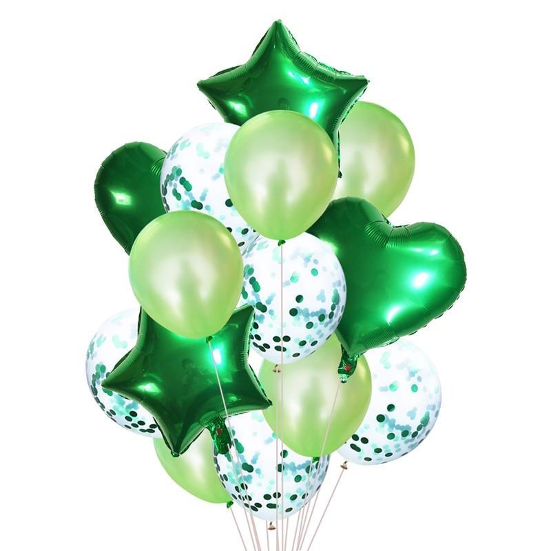 14Pcs Multi Confetti Balloons For Happy Birthday Party Balloons In Several Luxury Variant Helium Ballons For Celebrations for Boy Girls and Babies party