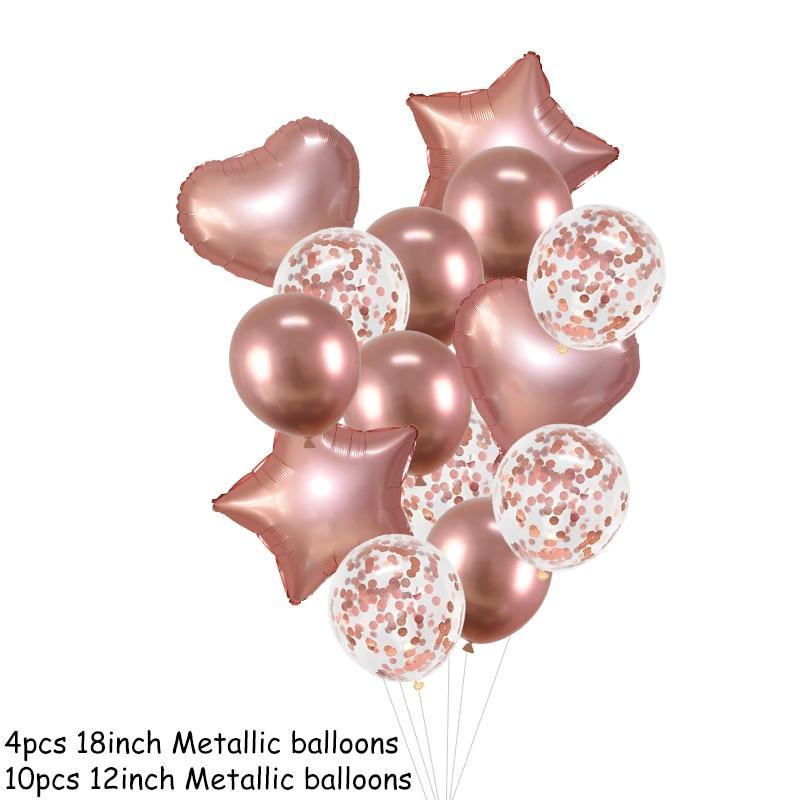 14Pcs Multi Confetti Balloons For Happy Birthday Party Balloons In Several Luxury Variant Helium Ballons For Celebrations for Boy Girls and Babies party