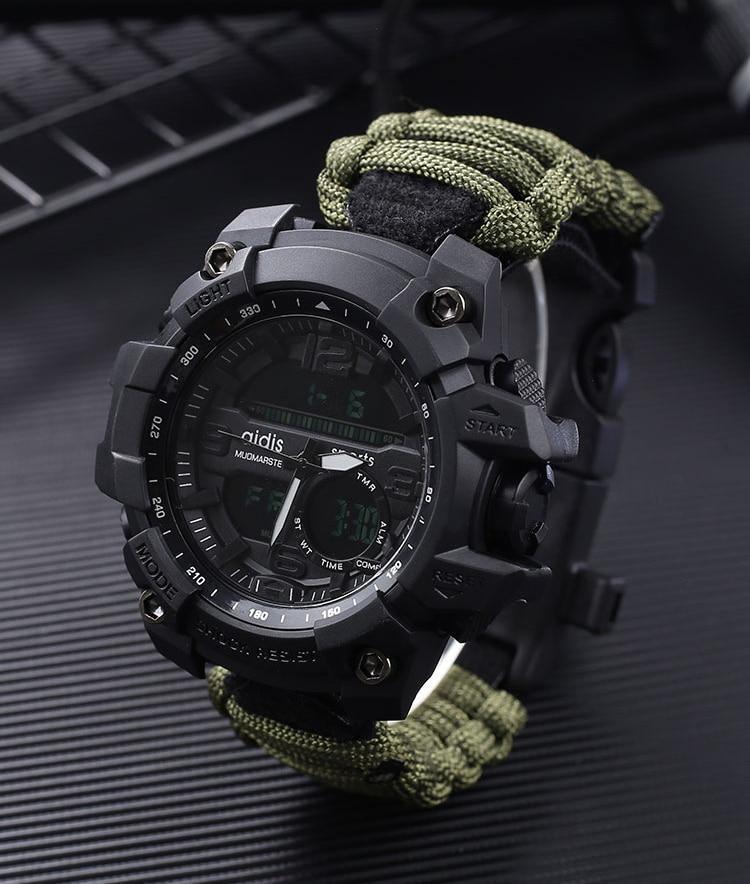 Military Survival Men Watch With Compass/whistle /scraper/Waterproof 30M Outdoor Men Sports G Style -Shock Watch Relogio Masculino