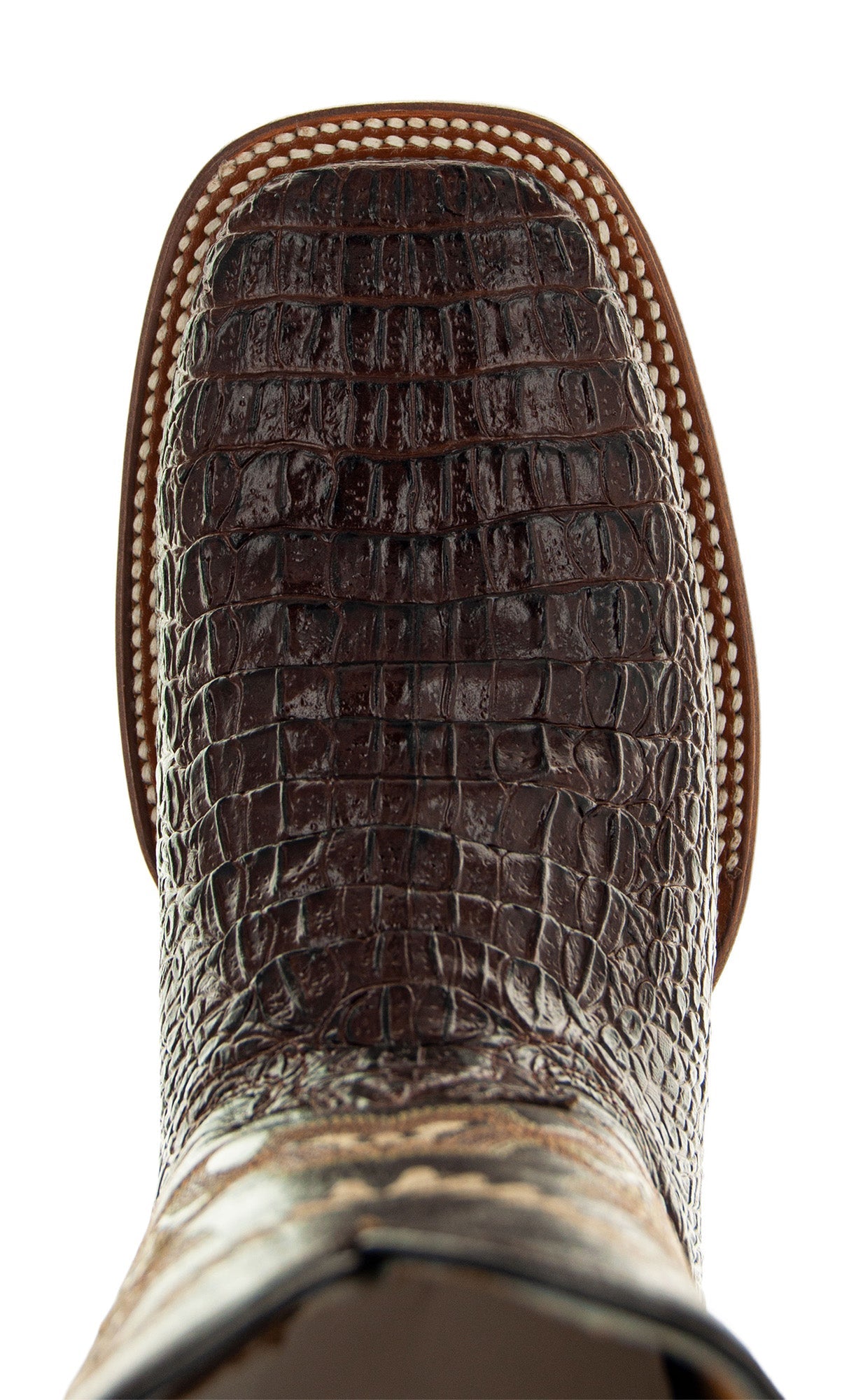 Brown Caiman Belly Print Men's Cowboy Boots H4001