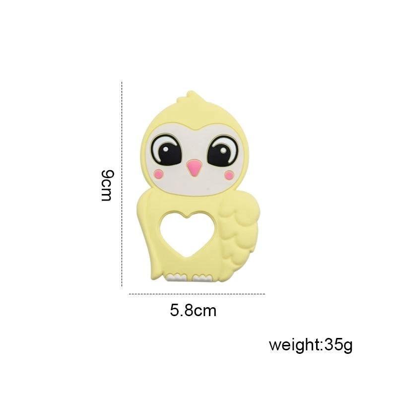Silicone Baby Teether Toddler Toy, Stroller Accessories For Pacifier Chain Owl Food Grade Toys Baby Teether