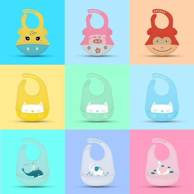 Adjustable Oil-proof Food Grade Silicone Drool bib Soft And Comfortable Saliva Towel Lunch Baby Bib For Babies and Kids