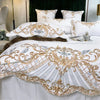Luxury Embroidery European Style Cotton King Queen Size 4pcs Bedding Set Duvet Cover Bed Sheet Pillowcase 2020