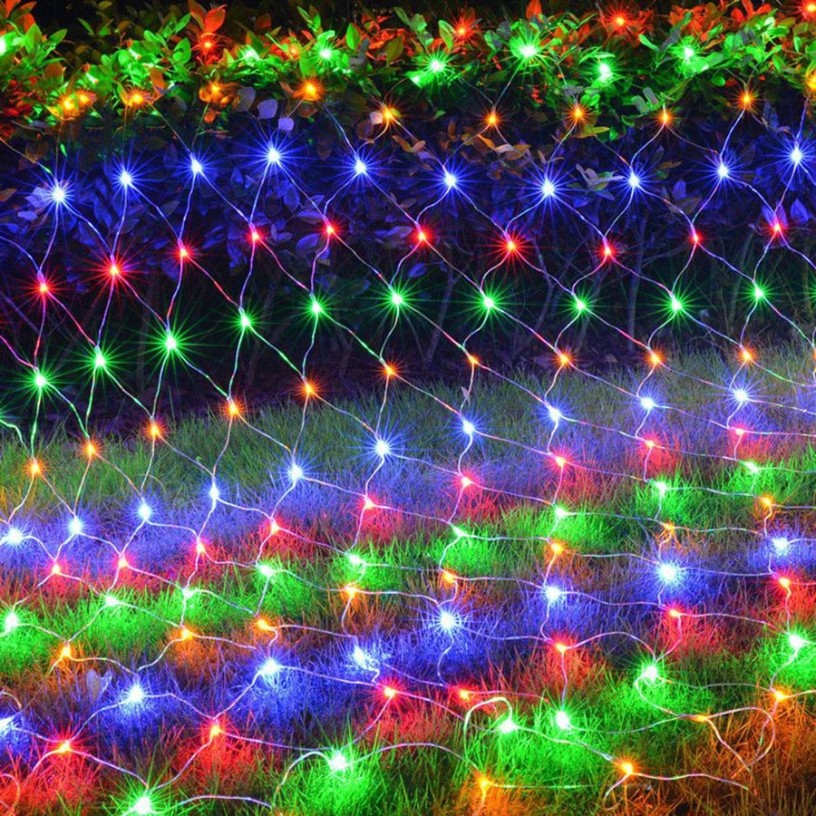 1.5*1.5M 3x2M 10x1M 6X4M Christmas Net Light Outdoor LED Net Mesh String Light Garden Holiday Party Wedding Fairy Light Garland