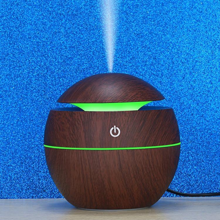 130ML USB Aroma Diffuser Ultrasonic Cool Mist Humidifier Air 7 Color Change LED Night Light For Office Home