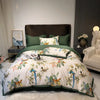 Vintage Botanical Birds Print Bedding 600TC Cotton Sateen Floral Scarf Colorful include 1 Duvet Cover 1Bed Sheet 2Pillowcases