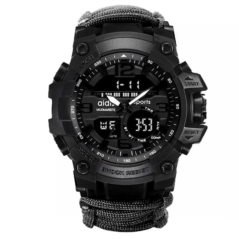 Military Survival Men Watch With Compass/whistle /scraper/Waterproof 30M Outdoor Men Sports G Style -Shock Watch Relogio Masculino