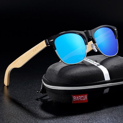 Brand Bamboo Handmade Luxury Polarized Modern and Retro Wood Sunglasses for Men and Women With UV400 Protection