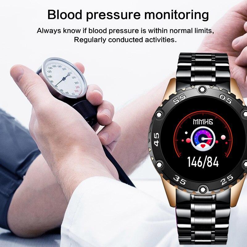 New Smart Watch For Men With IP67 Waterproof Protecion and Heart Rate Fitness Tracker Pedometer For Android and IOS sistems Steel Band Sports Men Smart Watch