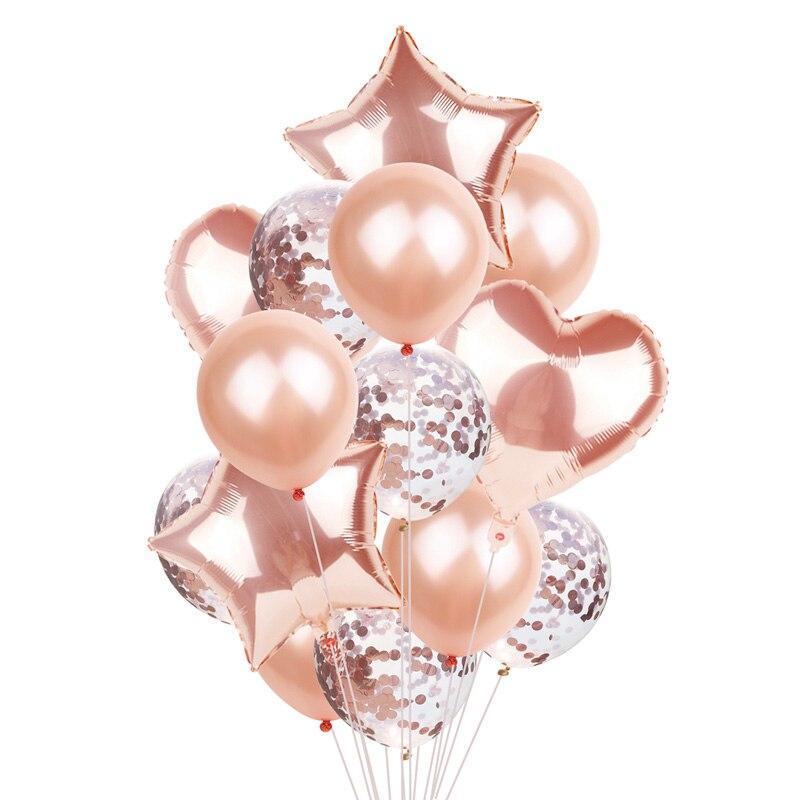 14Pcs Multi Confetti Balloons For Happy Birthday Party Balloons In Several Luxury Variant Helium Ballons For Celebrations for Boy Girls and Babies party