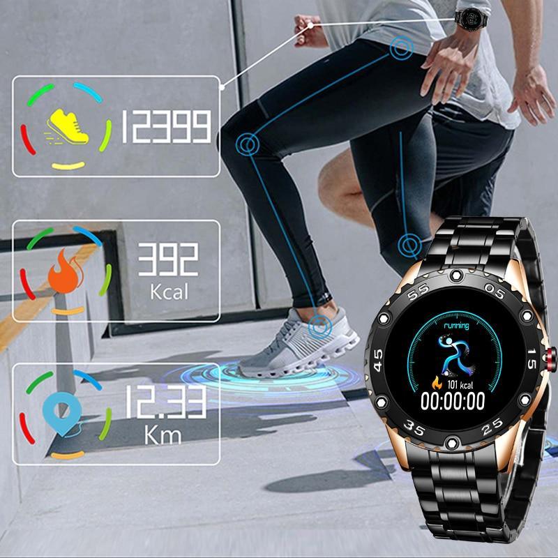 New Smart Watch For Men With IP67 Waterproof Protecion and Heart Rate Fitness Tracker Pedometer For Android and IOS sistems Steel Band Sports Men Smart Watch