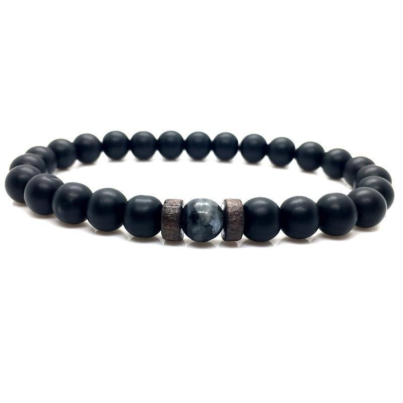 Lava Stone Men Wrist Bracelet Natural Moonstone Bead Tibetan Chakra Diffuser Bracelets For Men Jewelry Cool Gifts
