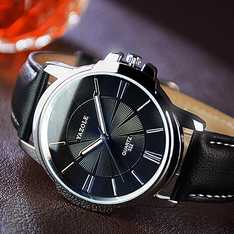 New Classic Men Watch Waterproof Leather Belt Luxury Business Style Excellent Design Perfect Gift