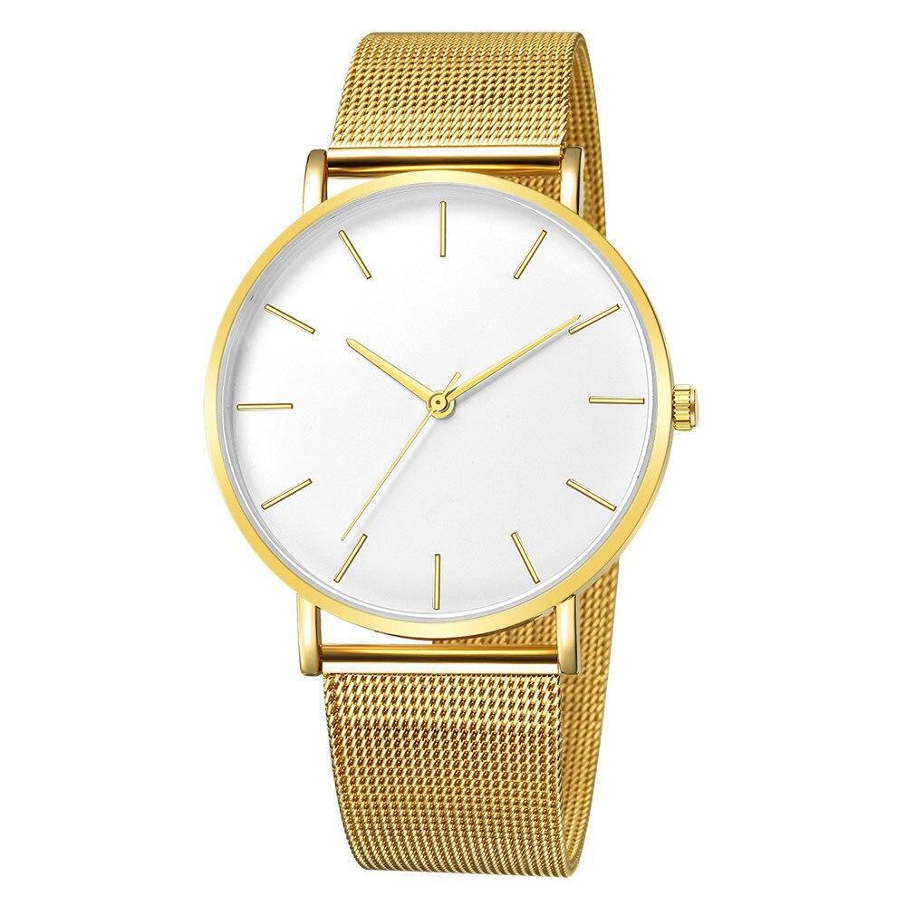 STEVVEX Women Watch Rose Gold Style Women's Mesh Belt ultra-thin Fashion para Luxury Wrist Watches For Women and Girls