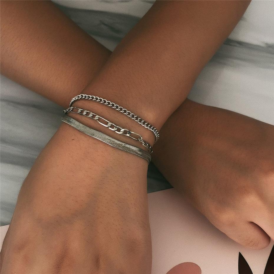 Bohemian Geometric Crystal Multi Layer Bracelets Bangles Charm Adjustable Lasso Bracelet Set For Women Luxury Jewelry Gifts