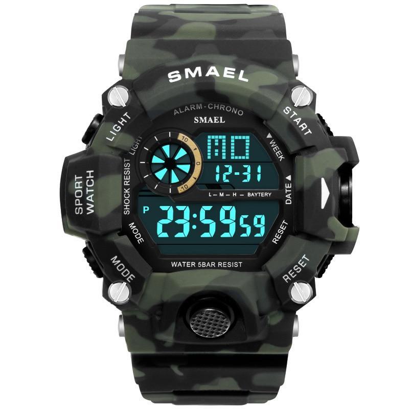 Digital Mens Sports Waterproof 50 M Watches With Auto Date relogio masculino Army Military Sports Unisex Watch