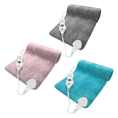 Pursonic Comfort Trio Heating Pad Set โ Teal, Pink & Gray