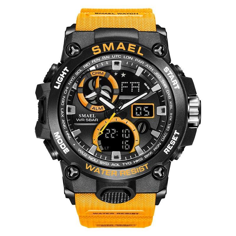 Sport Watch For Men WIth Dual Time Waterproof 50M Miliatry Watches Chronograph Alarm Army Wristwatch