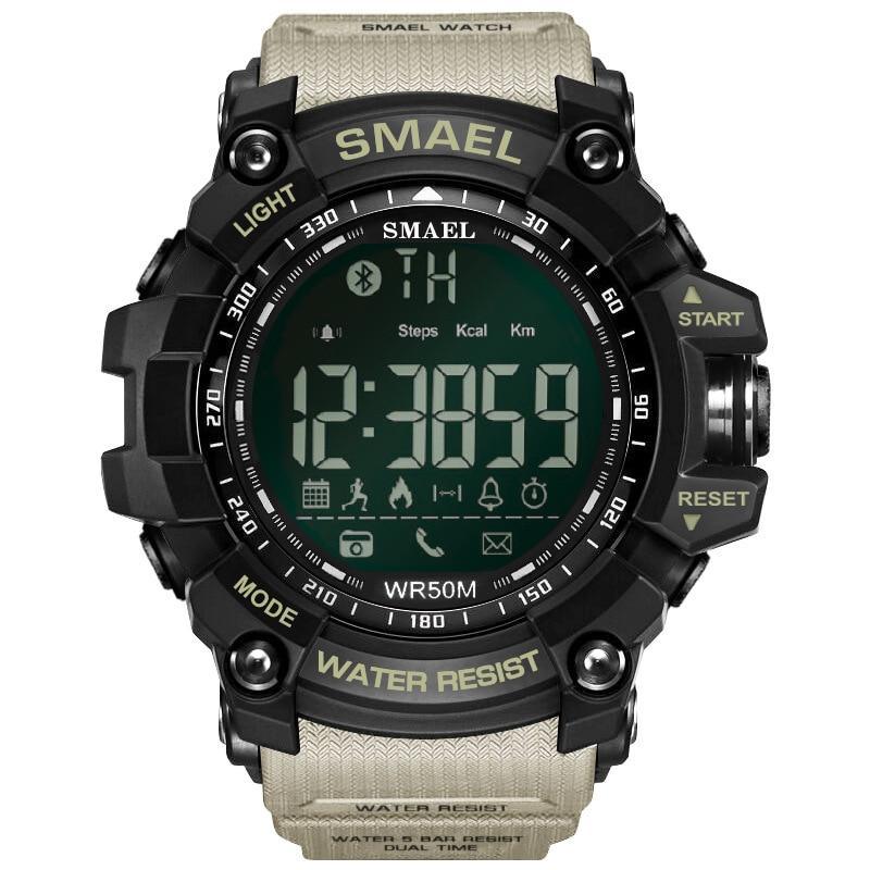 Smart Sport Mens Chronograph Watch Sport Stop Army Military Multifunction Waterproof 50M LED Digital Watch for Man