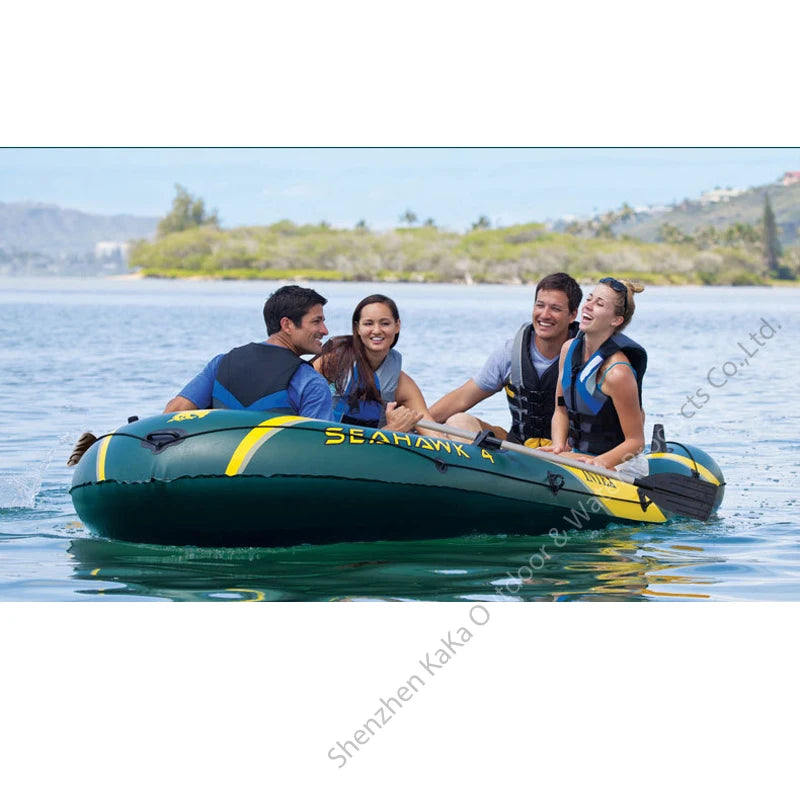 Intex seahawk 4 person 351x145x48cm pvc inflatable boat