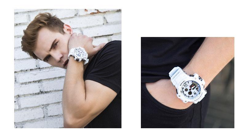 Sport Men Watch White LED Digital 50M Waterproof Casual Watch In Luxury Modern Design Relogios Masculino