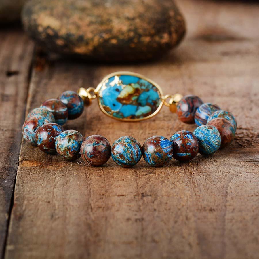 Handamde Men and Woman Bracelet Stone Tibetan Beads Women Stretchy Bracelets Yoga Elastic Charm Bracelets Luxury Jewelry