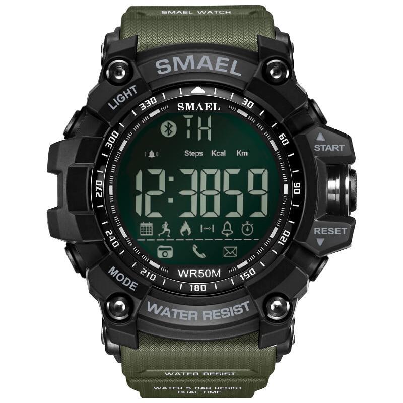 Smart Sport Mens Chronograph Watch Sport Stop Army Military Multifunction Waterproof 50M LED Digital Watch for Man
