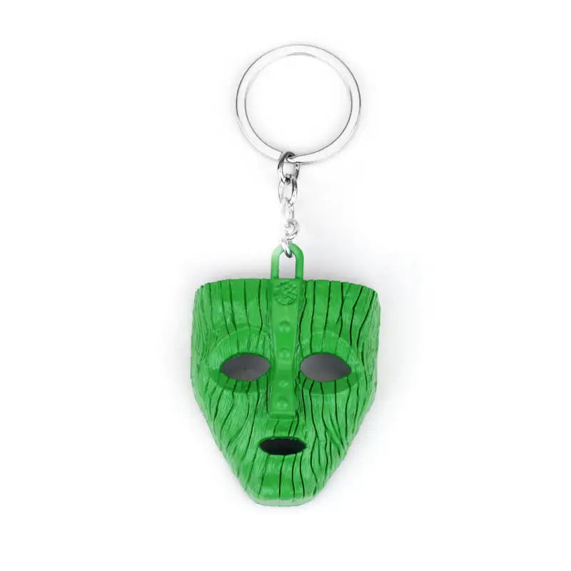 Punk Jim Carrey Movie The Mask Keychain Keyring Fancy Dress Loki Halloween key chains Pendant Funny Car Chaveiro