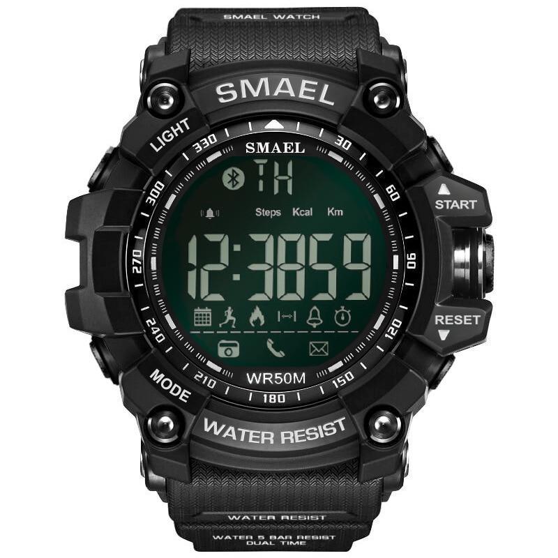 Smart Sport Mens Chronograph Watch Sport Stop Army Military Multifunction Waterproof 50M LED Digital Watch for Man