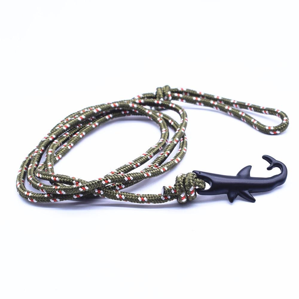 Nylon Rope Chain Luxury Bracelets For Women And Men Ocean Shark Charm Bracelet Popular Jewelry Anchor Bracelet Style