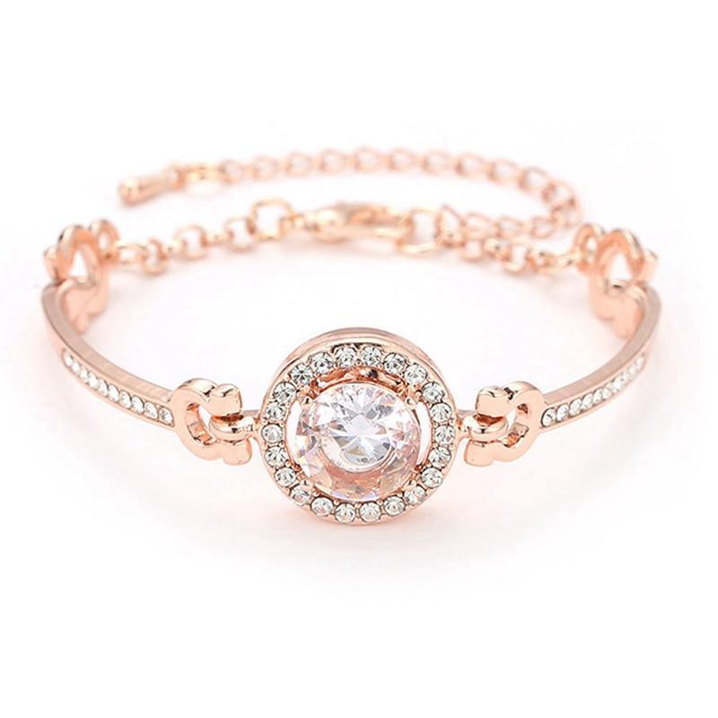 Luxury Diamond Shiny Fashion Luxury Jewelry Zircon Multi-Layer Bangle Bracelet High Quality Rhinestone Charm Bracelet for Women and Girls