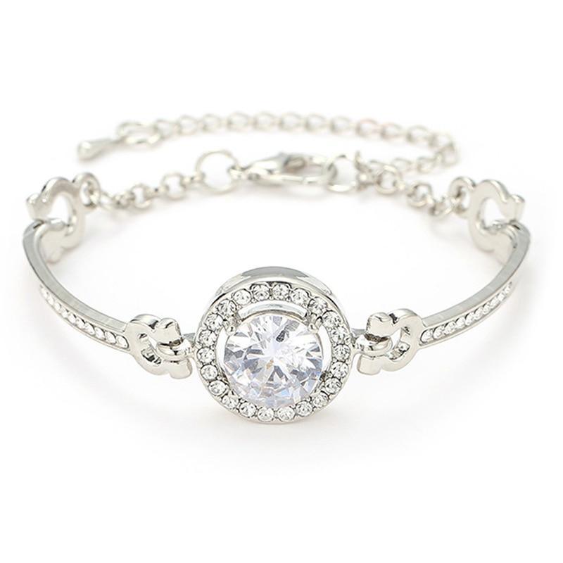 Luxury Diamond Shiny Fashion Luxury Jewelry Zircon Multi-Layer Bangle Bracelet High Quality Rhinestone Charm Bracelet for Women and Girls