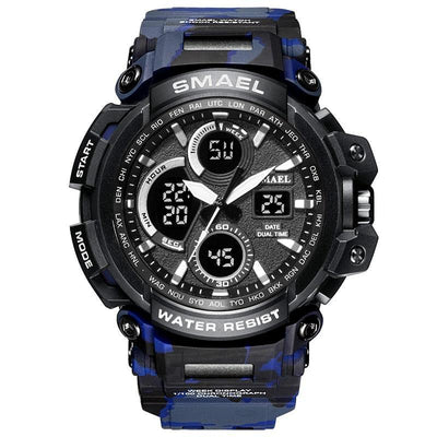 Orange Modern Sport Waterproof 50M Men Watches With LED Digital Display In Military Armi Relogio Masculino Style