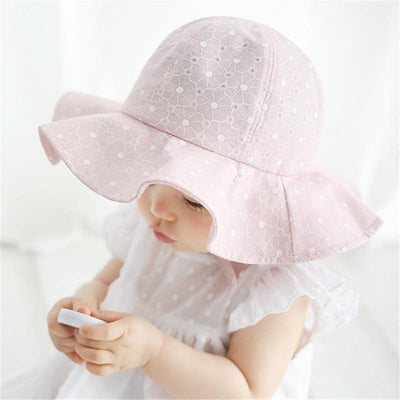 Baby Girl Summer Outdoor Beach Floral Lovely Lace Princess Bucket Sun Hat For Girls