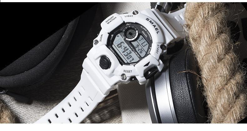 Digital Mens Sports Waterproof 50 M Watches With Auto Date relogio masculino Army Military Sports Unisex Watch