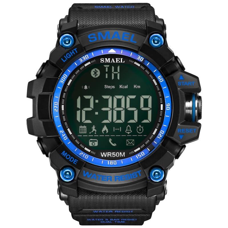 Smart Sport Mens Chronograph Watch Sport Stop Army Military Multifunction Waterproof 50M LED Digital Watch for Man