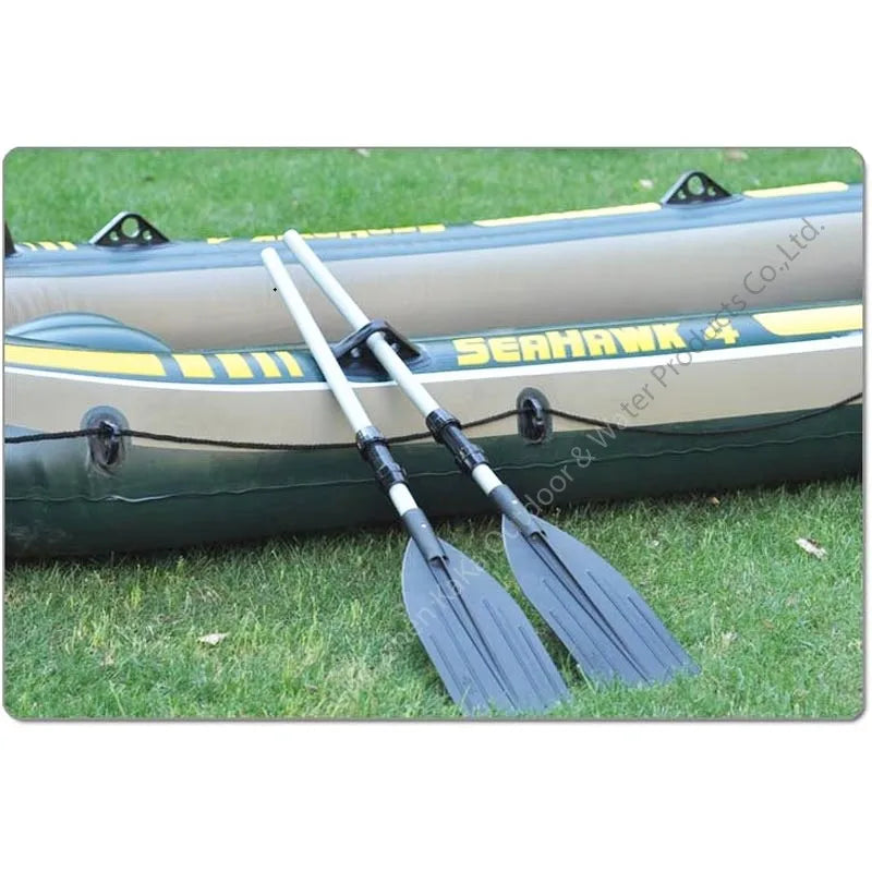 Intex seahawk 4 person 351x145x48cm pvc inflatable boat pvc sport fishing boat 68351 aluminium paddle pump dinghy raft A06007
