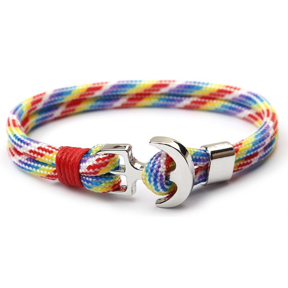 Amazing Multilayer Anchor Bracelets Charm Survival Rope Chain Fashion Jewelry Bracelet Men For Women Best Gift