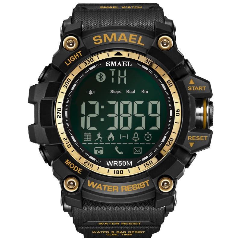 Smart Sport Mens Chronograph Watch Sport Stop Army Military Multifunction Waterproof 50M LED Digital Watch for Man