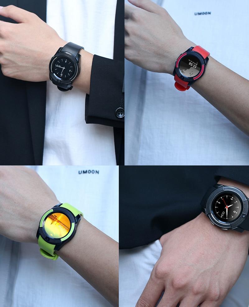 Famous Sport Men Smart Watch WIth SIM card For Android and IOS sistems With Camera Rounded Answer Call Dial Call Smartwatch and Heart Rate Fitness Tracker