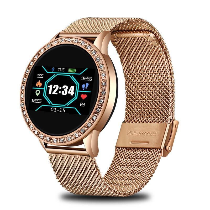 Luxury Ladies Smart Watch For Women With Blood Pressure Heart Rate Monitor Fitness tracker And Sport Smart Band Alarm Clock Reminder Smartwatch