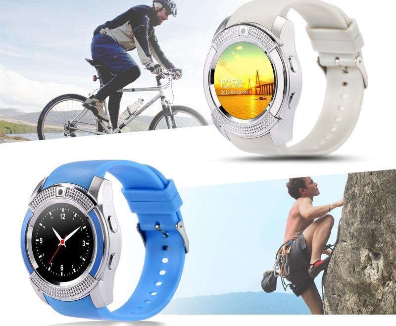 Famous Sport Men Smart Watch WIth SIM card For Android and IOS sistems With Camera Rounded Answer Call Dial Call Smartwatch and Heart Rate Fitness Tracker